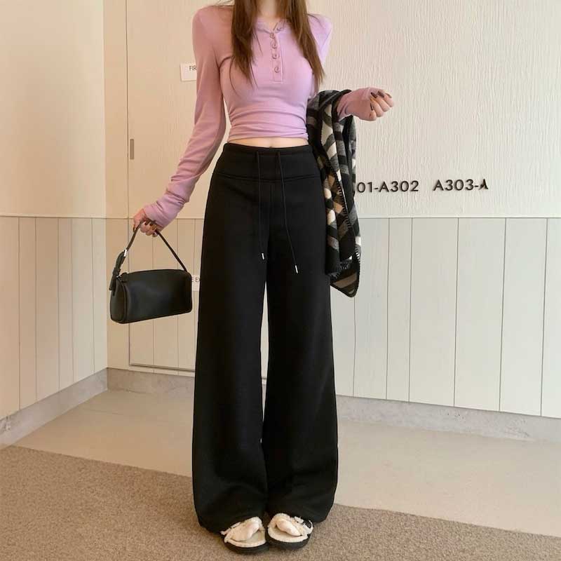 裏起毛ワイドルーズスウェットパンツ