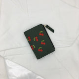 チェリー刺繍ミニ財布