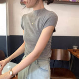 ソフトフレンチモックネックTシャツ