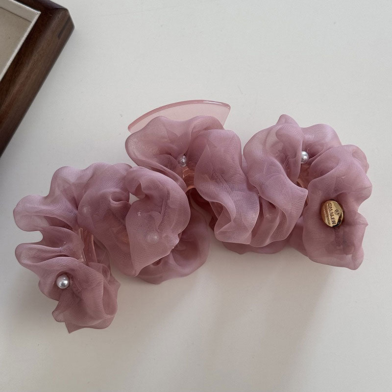 レディシュシュヘアクリップ