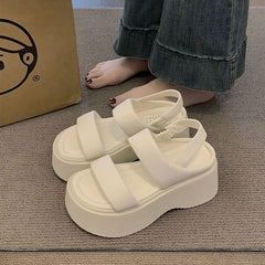厚底ダブルベルトイージーサンダル