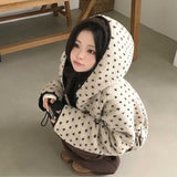 リバーシブルドットボアブルゾン