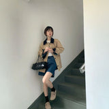 バイカラースプリングコート