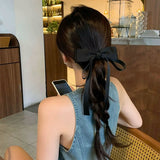 ダブルブラックリボンヘアクリップ