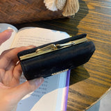ナチュラルワンポイントがま口ミニ財布