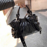 ミラー付きガールズブラックハトメバッグ