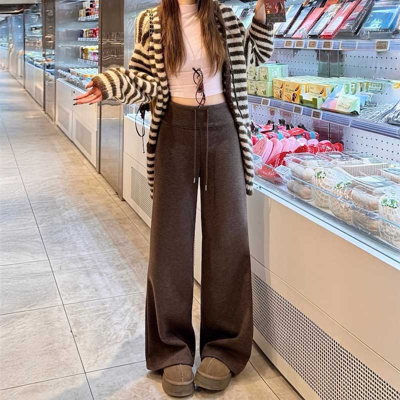 裏起毛ワイドルーズスウェットパンツ