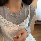 スマートシルバーリボンネックレス