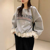 アクセントフリルパリロゴスウェット