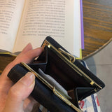 ナチュラルワンポイントがま口ミニ財布