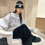 アクセントフリルパリロゴスウェット