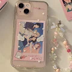 推し活クリアエンジェルiPhoneケース