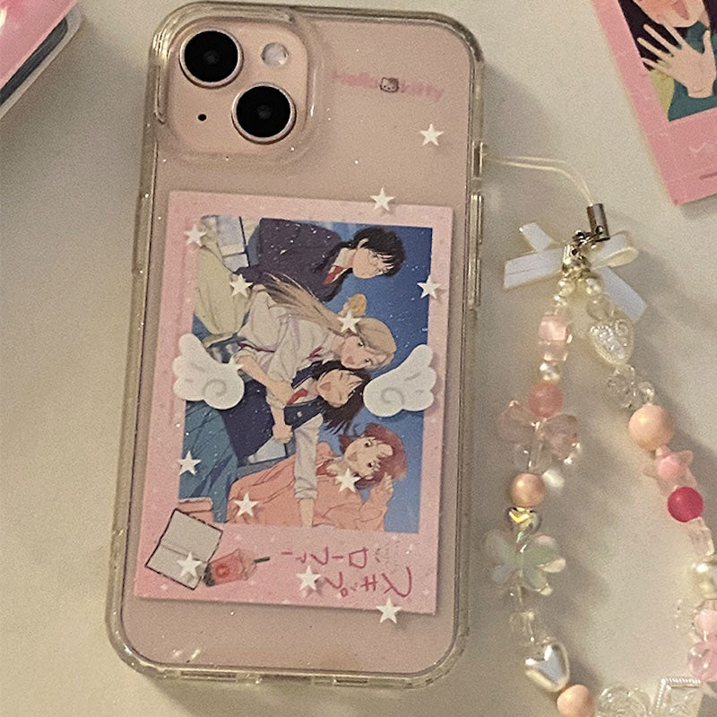 推し活クリアエンジェルiPhoneケース