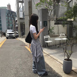 アシンメトリーチェックキャミソールチュニック