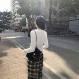 ボタンネックフィットロンT