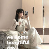 シャーリングクロップドフィットロンT