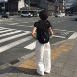 ネックリボンドットパフトップス