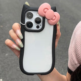 ピンクリボンキャットiPhoneケース