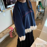 アクセントフリルパリロゴスウェット