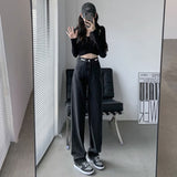 スタンダードブラックボタンアジャストデニム