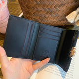 ナチュラルワンポイントがま口ミニ財布