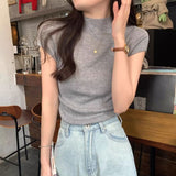 ソフトフレンチモックネックTシャツ