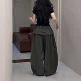 フレアレイヤードワイドパンツ