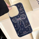 リボンラインドットiPhoneケース