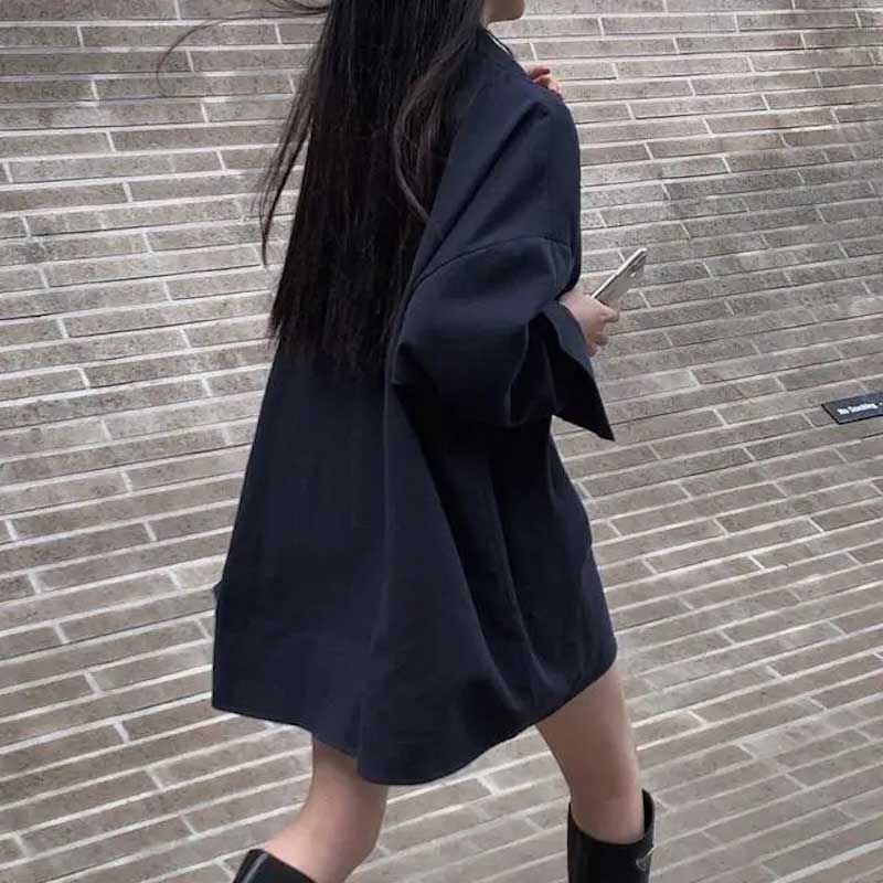 シンプルオーバーカラーシャツ