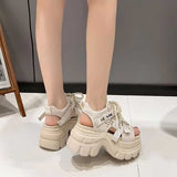 厚底カジュアルメッシュスニーカーサンダル