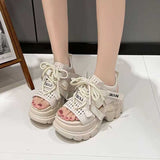 厚底カジュアルメッシュスニーカーサンダル