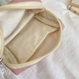 リボン刺繍スクエアメイクポーチ