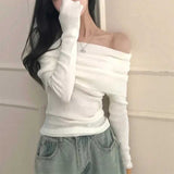 オフショルダールーズシアートップス