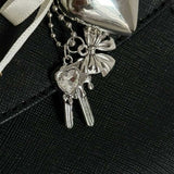 ハートリボンモチーフシルバーチャーム