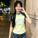 ラグランドットTシャツ