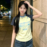 ラグランドットTシャツ
