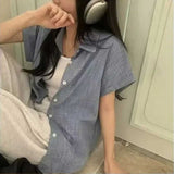 半袖ロールアップチェックシャツ