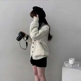 ベーシックケーブルボタンカーディガン
