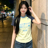 ラグランドットTシャツ