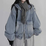 オーバーウォッシュデニムブルゾン