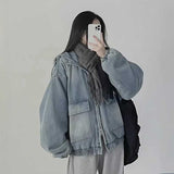 オーバーウォッシュデニムブルゾン