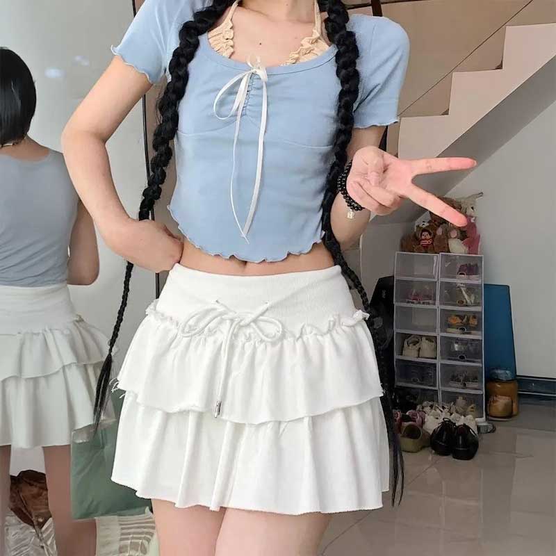 ダブルフレアスウェットスカート