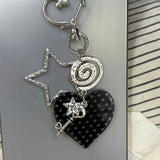 ドクロハートシルバーチャーム