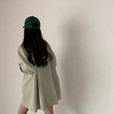 シンプルオーバーカラーシャツ