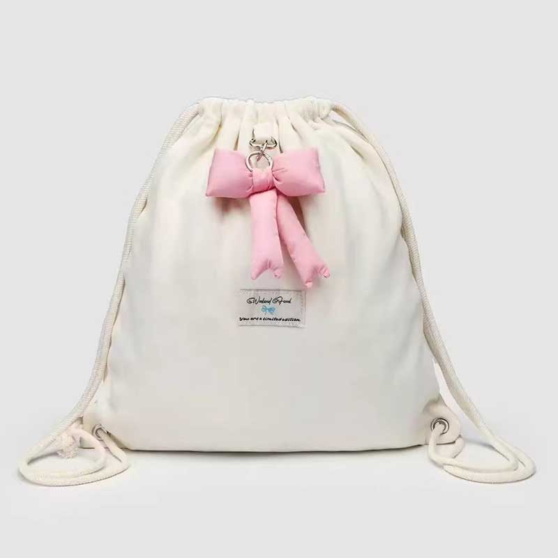 リボンチャーム付きナップザック
