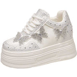 バタフライラインストーンスニーカー