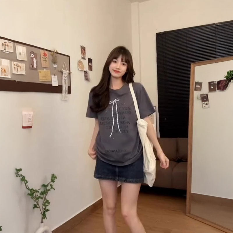 ロックリボンブラックTシャツ