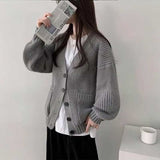 ベーシックケーブルボタンカーディガン
