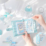 クリアポケット付きハートキルティングカスタム手帳セット
