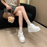 レザーダブルベルトハイソールスニーカー